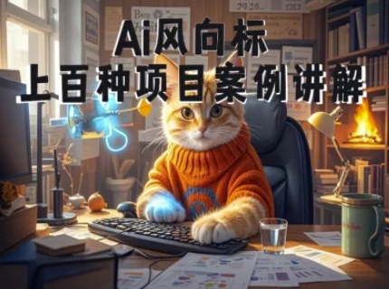 Ai风向标-附100种项目案例玩法-0基础小白到大神ai视频商业应用教学-网创资源库