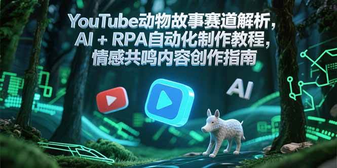 YouTube动物故事赛道解析，AI+RPA自动化制作教程，情感共鸣内容创作指南-网创资源库