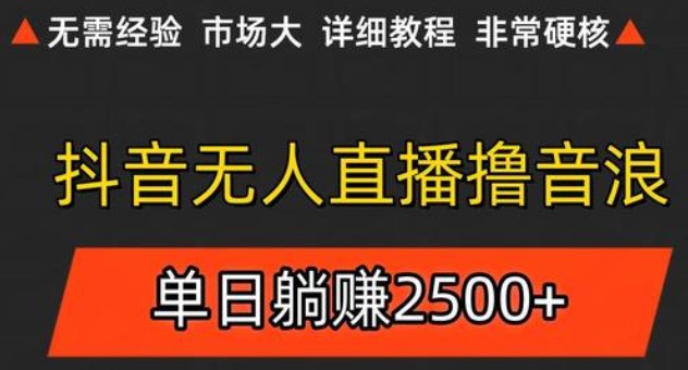 抖音无人直播6.0 简单无脑可矩阵 每天两小时轻松躺赚500+-网创资源库