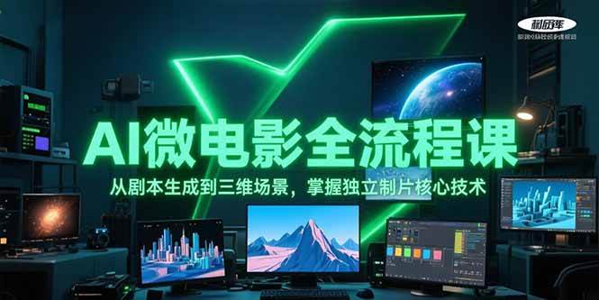 AI微电影全流程课，从剧本生成到三维场景，掌握独立制片核心技术-网创资源库