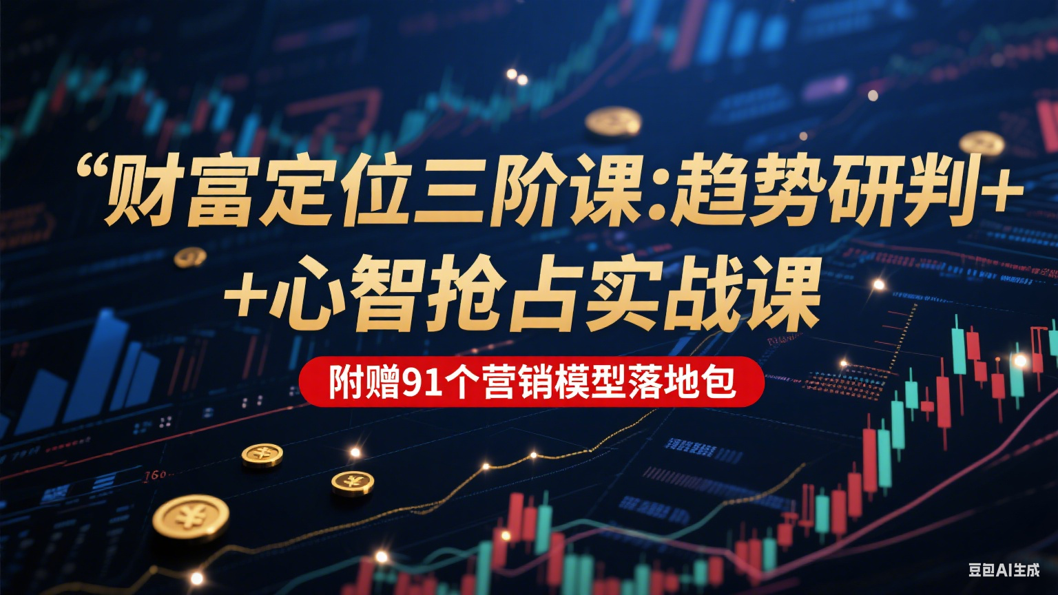 财富定位三阶课：趋势研判 + 心智抢占实战课，附赠91个营销模型落地包-网创资源库