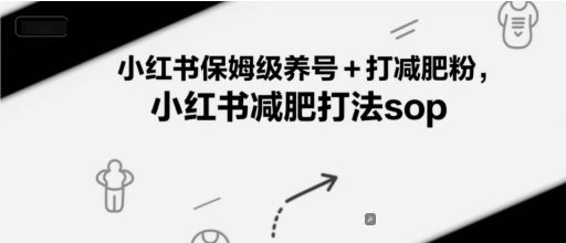 小红书保姆级养号+打减肥粉，小红书减肥打法sop-网创资源库