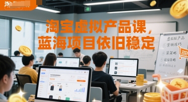 淘宝虚拟产品课，蓝海项目依旧稳定-网创资源库