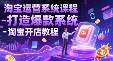 淘宝运营系统课程-打造爆款系统-淘宝开店教程-网创资源库