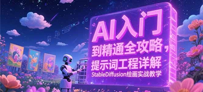 AI入门到精通全攻略，提示词工程详解，StableDiffusion绘画实战教学-网创资源库