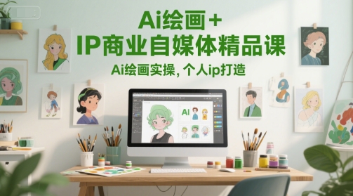 Ai绘画+IP商业自媒体精品课，Ai绘画实操，个人ip打造-网创资源库