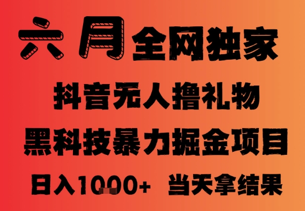 25年6月抖音无人直播最新暴力撸音浪掘金，小白可做，可批量矩阵放大，长期稳定日入1k+【揭秘】-网创资源库