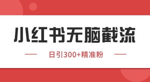 小红书截流同行客源，独家野路子获客玩法 日引200+暴力获客【揭秘】-网创资源库