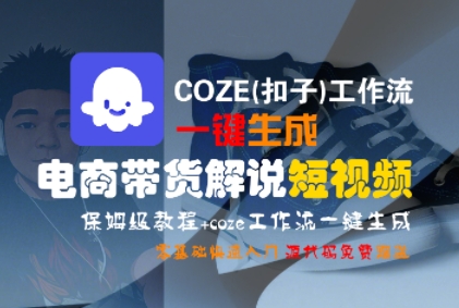COZE(扣子)工作流一键生成电商带货解说短视频，保姆级教程，0基础快手入门-网创资源库