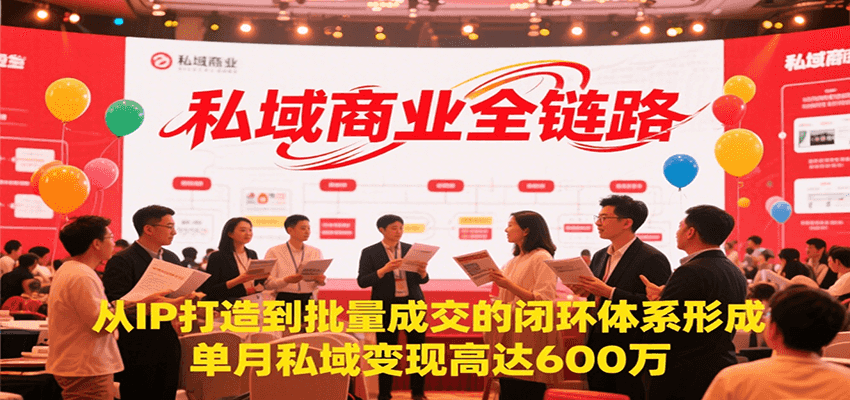 私域商业全链路，从IP打造到批量成交的闭环体系形成，单月私域变现600万-网创资源库