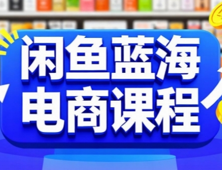 闲鱼蓝海电商课程，手把手助你快速上手，轻松实现闲鱼稳定盈利-网创资源库