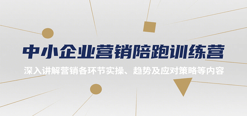 中小企业营销陪跑训练营，深入讲解营销各环节实操、趋势及应对策略等内容-网创资源库