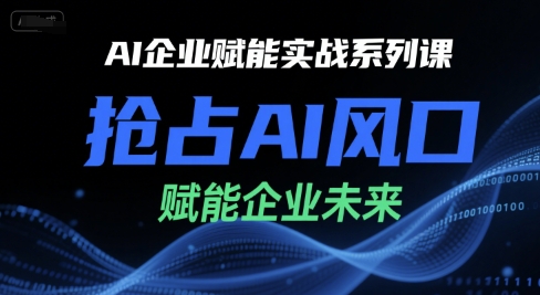 AI企业赋能实战系列课，抢占AI风口，赋能企业未来-网创资源库
