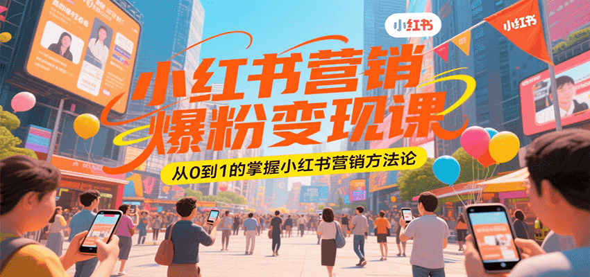 小红书营销爆粉变现课，从0到1的掌握小红书营销方法论-网创资源库