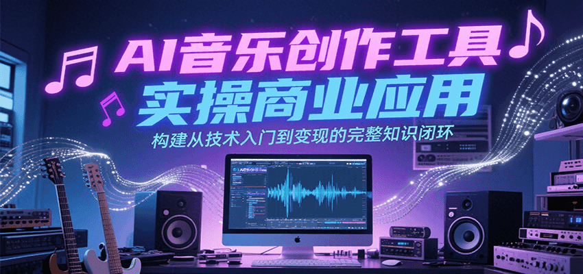 AI音乐创作工具实操商业应用，构建从技术入门到变现的完整知识闭环-网创资源库