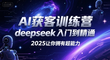 AI获客训练营，deepseek入门到精通，2025让你拥有超能力-网创资源库