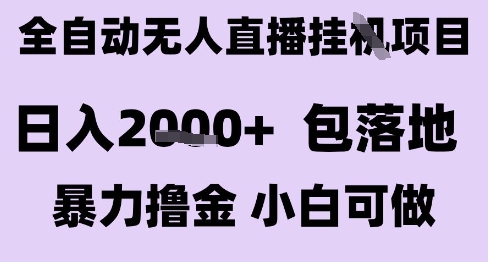 最新全自动抖音无人直播挂G项目，日入2k+ 包落地暴力撸金，小白可做【揭秘】-网创资源库