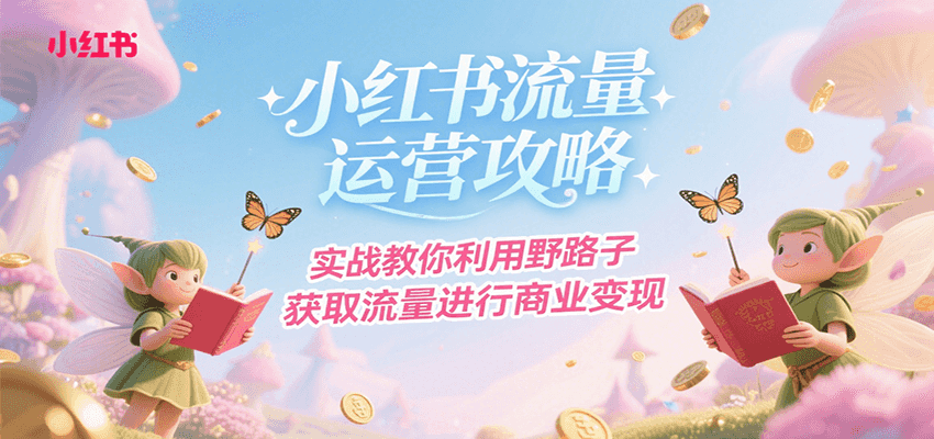 小红书流量运营攻略，实战教你利用野路子获取流量进行商业变现-网创资源库
