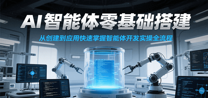 AI智能体零基础搭建实操课，从创建到应用快速掌握智能体开发全流程！-网创资源库