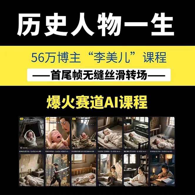 图片[2]-AI历史人物短视频创作，含IP打造、首尾帧无缝转场、智能体视频制作等核心教学内容-网创资源库