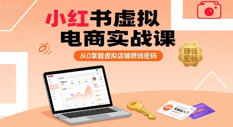 小红书虚拟电商实战课，从0掌握虚拟店铺賺钱密码-网创资源库