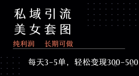 私域卖套图每天3-5单   每单利润99-2张+-网创资源库