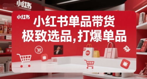 小红书单品带货，极致选品，打爆单品-网创资源库