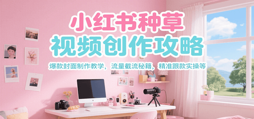 小红书种草视频创作攻略，爆款封面制作教学 ，流量截流秘籍 ，精准跟款实操等-网创资源库