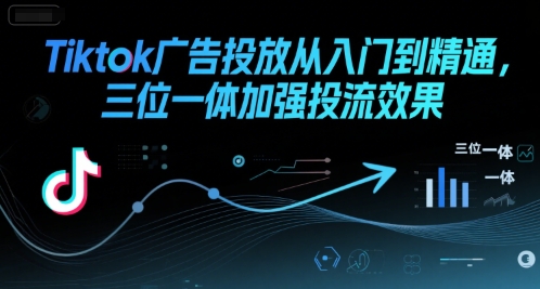 Tiktok广告投放从入门到精通，三位一体加强投流效果-网创资源库