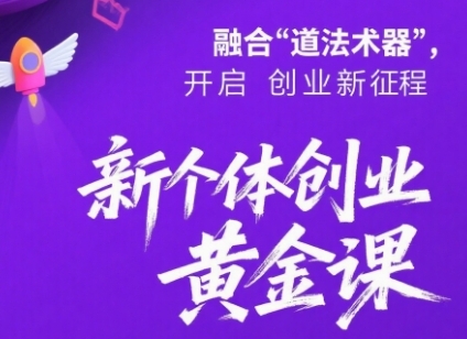 新个体创业黄金课：道法术器四维抢占2025红利-网创资源库