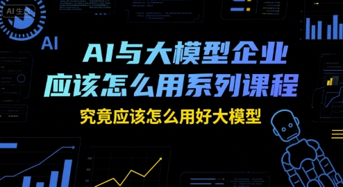 AI与大模型企业应该怎么用系列课程，究竟应该怎么用好大模型-网创资源库