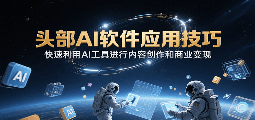 头部AI软件应用技巧，快速利用AI工具进行内容创作和商业变现-网创资源库