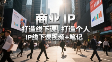 商业IP打造线下课，打造个人 IP线下课视频+笔记-网创资源库