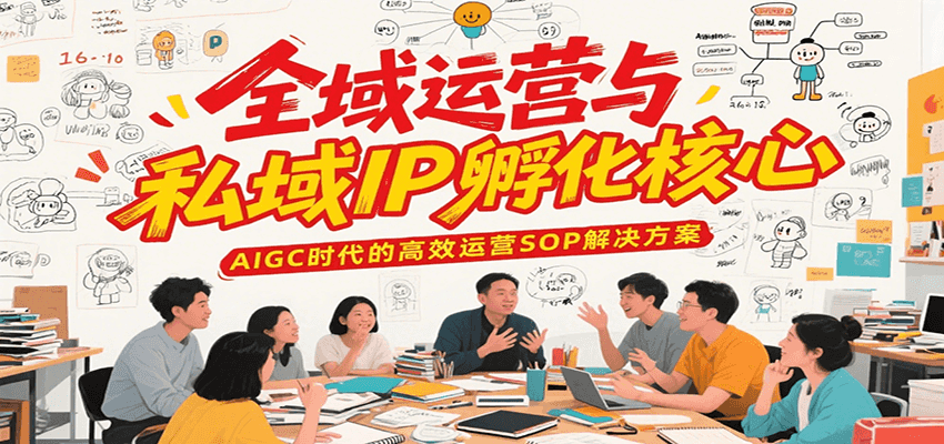 全域运营与私域IP孵化核心，AIGC时代的高效运营SOP解决方案-网创资源库