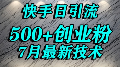 创业粉怎么打？快手精准引流创业粉，宝妈群体日进500+精准流量-网创资源库