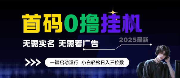 首码0撸全自动挂G项目，无需实名无需看广告，小白轻松日入3位数，多号短阵收益无上限【揭秘】-网创资源库