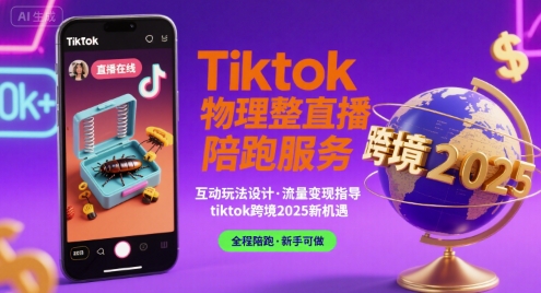 Tiktok物理整蛊直播陪跑服务-tiktok跨境2025-网创资源库
