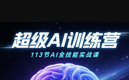 超级AI视频：绘画、带货、职场全场景113节通关课，解锁AI无限可能，开启精彩AI之旅-网创资源库