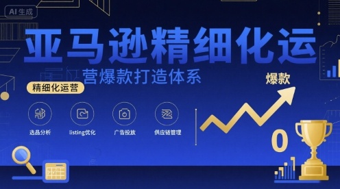 亚马逊精细化运营爆款打造体系，视频课+全套资料文档-网创资源库