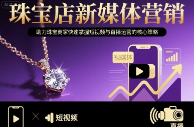 珠宝店新媒体营销，助力珠宝商家快速掌握短视频与直播运营的核心策略-网创资源库