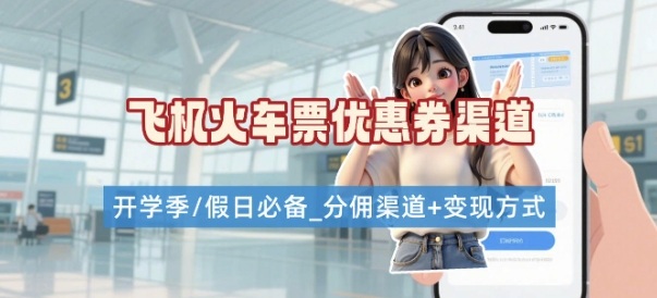 学生党必看！机票火车票优惠券申请渠道 + 项目打法，开学季节日速存-网创资源库