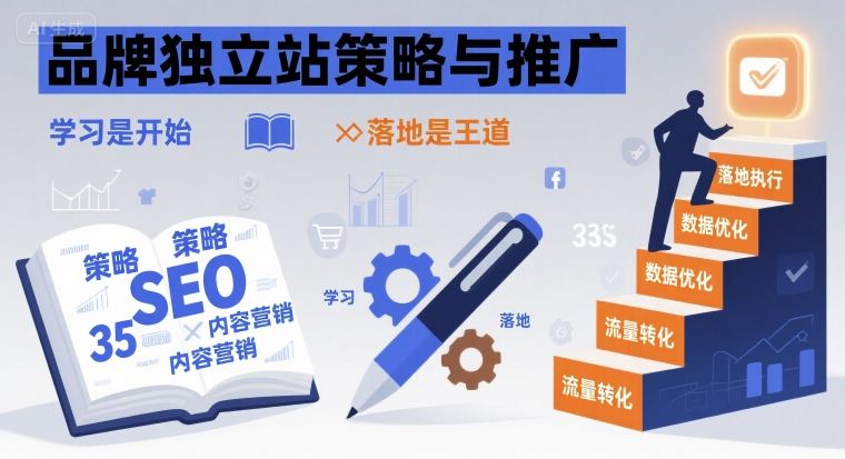 品牌独立站策略与推广，学习是开始，落地是王道-网创资源库