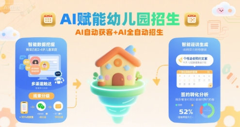 AI赋能幼儿园招生，AI自动获客+AI全自动招生-网创资源库