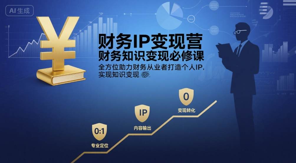 财务IP变现营，财务知识变现必修课，全方位助力财务从业者打造个人IP，实现知识变现-网创资源库