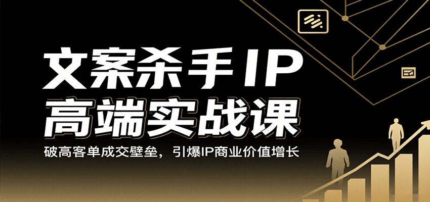 文案杀手IP高端实战课：破高客单成交壁垒，引爆IP商业价值增长-网创资源库