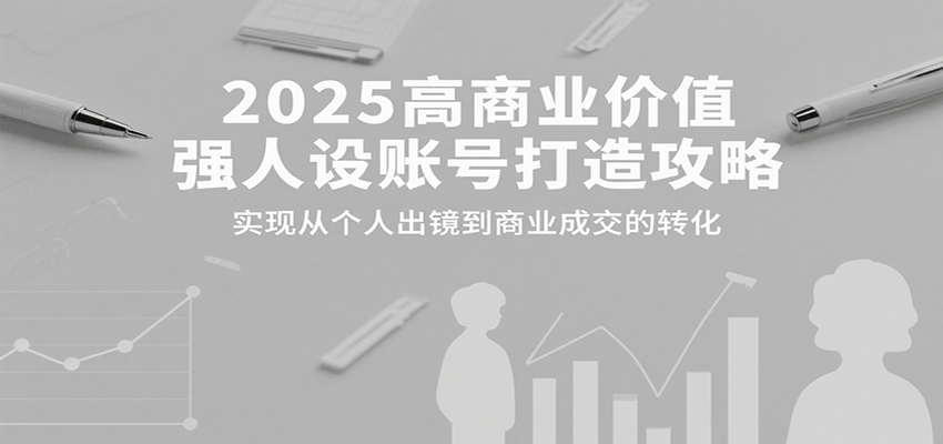 2025高商业价值强人设账号打造攻略，实现从个人出镜到商业成交的转化-网创资源库