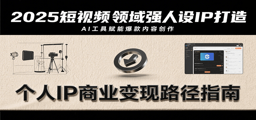 2025短视频领域强人设IP打造，结合爆款案例与AI工具应用，从个人出镜到商业成交转化-网创资源库