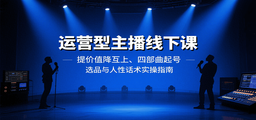运营型主播线下课：提价值降互上、四部曲起号、选品与人性话术实操指南-网创资源库