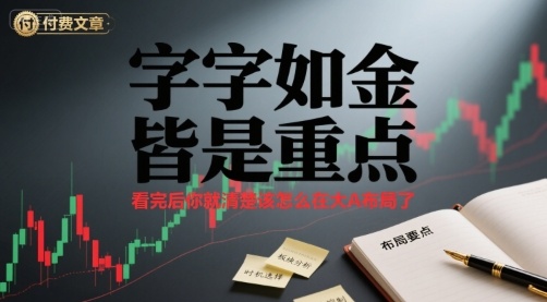 付费文章：字字如金 皆是重点， 看完后 你就清楚该怎么在大A布局了-网创资源库