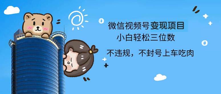 （13115期）2024最新微信视频号变现项目，小白轻松月入四位数-网创资源库